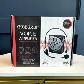 2222-b00l1e6nr8-b1 616909817344 Croove Voice Amplifier Portable Rechargeable Microphone With Headset And Belt