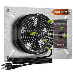Abestorm 717038051446 260cfm Crawlspace Ventilation Fans Ip-55 Rated Exhaust Fan With Hum