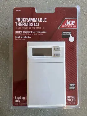 4191698 Ace 082901094180 Programmable Thermostat Universal Line Voltage Heat Only