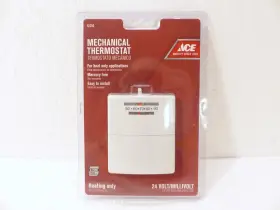 At10-1141sa Ace 42350 Heating Only White 24 Volt Furnace Mechanical Thermostat Brand New