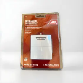 42351 Ace Mechanical White Thermostat Heating Cooling 24 Volt New Factorysealed
