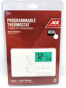 Atx-100e-a04 Ace Programmable Thermostat 1 Heat Cool Setting 4693081 Sealed Quick And Easy