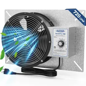 Ip55 Alorair 739240464210 720 Cfm High Flow Powered Crawl Space Ventilation Fan Rated 10 Inch