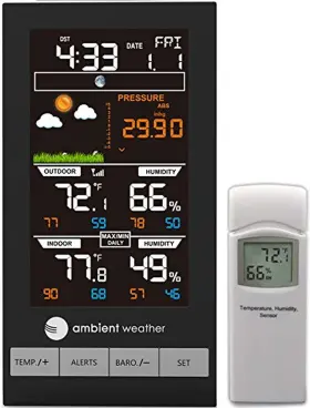 Ws-2801a Ambient Weather Ws-2800 Advanced Wireless Color Forecast Station With Temperatu