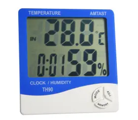 Th90 Amtast Outdoor Thermometer Indoor Room Hygrometer Gauge Digital Temperature Humidity
