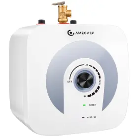 Ul-rzb7-gr Amzchef Electric Mini-tank Water Heater 2.12 Gallon/7l Knob Temperature Adjus