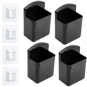 Aa-0042 Aoaoying 4 Pack Self Adhesive Tv Air Conditioner Remote Control Holder Wall Mount Stor