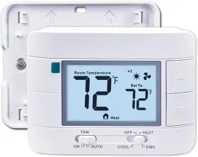 Aowel 445049646698 2 Heat/ 1 Cool Non-programmable Thermostat For Home Heat Pump System And Convent