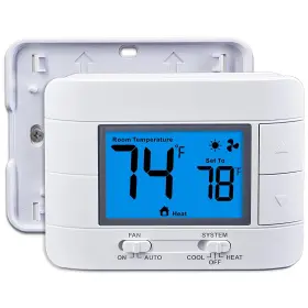 Aowel 711731901565 Non-programmable Thermostats For House Single-stage 1 Heat/ Cool Simple T