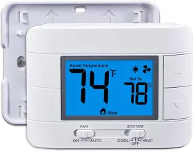 Aowel 726084098848 Non-programmable Thermostats For House Single-stage 1 Heat/ Cool Simple Ther