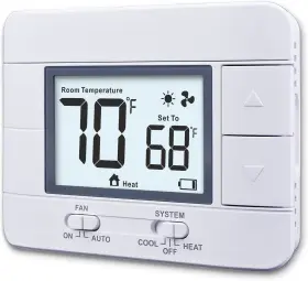 Aowel 726084865853 Non Programmable Thermostat For Home 1 Heat/ Cool Single-stage System With R