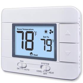 Aowel B0bfdlscdg Non-programmable Thermostat 1 Heat/1 Cool Single-stage Lcd White Backlight