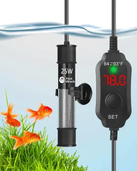 Sc06a025 Aquamiracle Adjustable 25w Aquarium Heater Submersible Fish Tank Super