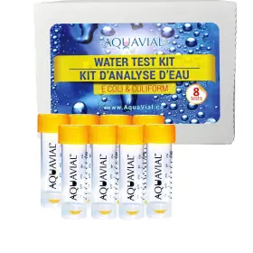 Aquavial 016027622507 Water Testing Kit - 8 Pack For E. Coli And Coliform Bacteria Detection High