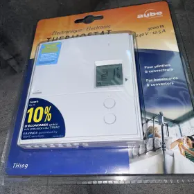 12.5a Aube Th109 Technologies Electronic Thermostat Non-programmable 3000w 240v
