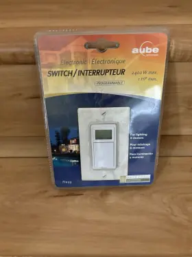 Ti033 Aube Digital Programmable Electric Light Indoor Wall Timer Switch 120v New