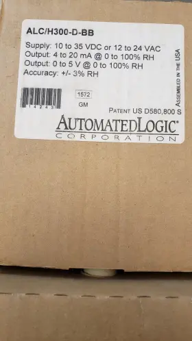 H300-d-bb Automated Logic Alc/h300-d-bb New Corporation 3%rh Duct Humidity Sensor S1-c126