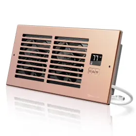 Al-aya4 Aya Gear Register Booster Fan With Thermostat Control Heating Cooling Fits 4 Inch X 10