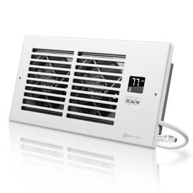 Aya Gear Al-aya4-wt 4 Inch X10 Register Booster Fan With Thermostat Quiet Air Vent For Hvac