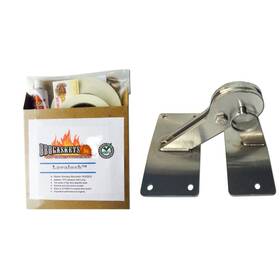 Bbqgaskets.com 720189986031 Total Control Bbq Stainless Hinge And Gasket Kit For Weber Smokey Mountain Wsm