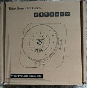 Beca Bhp-6000 Heat Pump Thermostat Wifi 3 Heat/2 Cool Black And White Digital