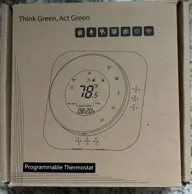 Bhp-6000 Beca Heat Pump Thermostat Wifi 3 Heat/2 Cool Black And White Digital
