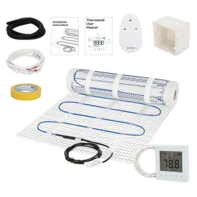Benut 694685568131 10 Sqft Electric Radiant Floor Heating Mat Kit 120v Wifi Programmable Thermos