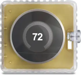 0616 Bisupply Ac Thermostat Lock Box With Key - Air Condition Control Wall Guard 5.1