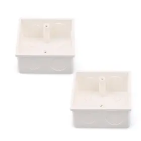 Cecominod039911 Blue Sky The Color Of Imagination 2 Pcs 86x86x38mm White Pvc Flush-type Wall Mounted Single Gang Junction Box