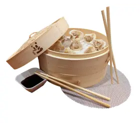 Bold Living 717995106791 10 Inch Bamboo Steamer Basket 2 Tier Natural Sustainable Food Cooker For Dum