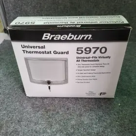5970 Braeburn Universal Thermostat Guard With Keyed Lock. 2 Keys