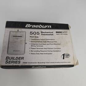 Braeburn 676602005052 505 Heat Only Mechanical Thermostat 24v Builder Series