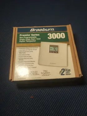 Braeburn 833732001102 3000 Non-programmable Single Stage Heat/cool Digital Thermostat