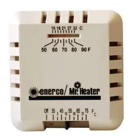 F210359 Branded 24 Volt Analog Thermostat In Tan