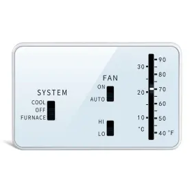 Briidea 779288404830 Rv Thermostat Analog Cool Only/furnace White