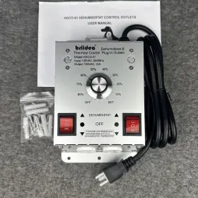 Hdco-01 Briidea Thermost Control Dehumidistat And Plug-in Outlets New Open Box