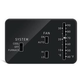 Briidea Hx-067 Rv Thermostat Analog Cool Only/furnace Black