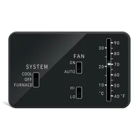 Hx-067 Briidea Rv Thermostat Analog Cool Only/furnace Black