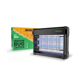 Bugg Off 639114034573 Buggoff Indoor Black Modern Electric Bug Zapper 800 Sqft Coverage 3500 Volt