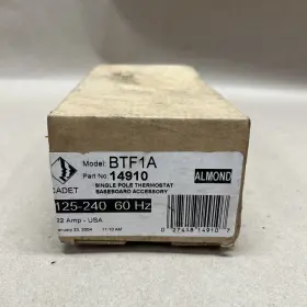 14910 Cadet Btf1a Almond Single Pole Electric Baseboard Heater Thermostat Btf