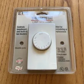 C902w-r Cadet Line Voltage Thermostat White