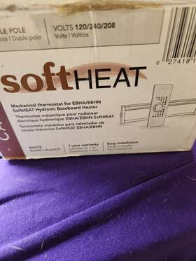 Cadet Ebknw-13170 Ebknw Softheat 25 Amp Thermostat White