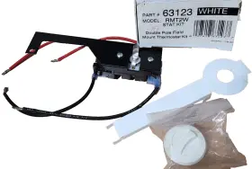 63123 Cadet Rmt2w Register Series Double Pole Thermostat Kit 25 Amp - White