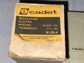 125-250v Cadet W-2s-4 Modulating Electric Heating Thermostat 22a /277v 18a