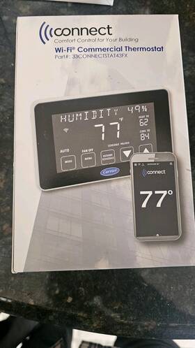 Carrier 54894 Connect Wi-fi Thermostat Model 33connectstat43fx Black