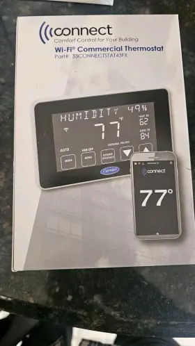 54894 Carrier Connect Wi-fi Thermostat Model 33connectstat43fx Black