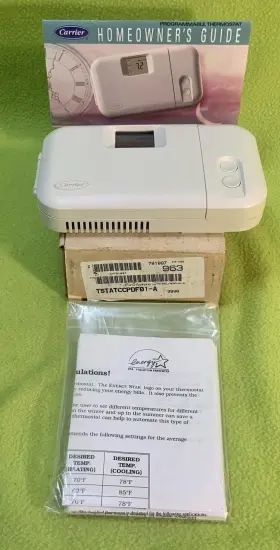Tstatccpdf01-a Carrier Energy Star Programmable Thermostat New Old Stock