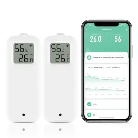 Csag514 Chatthen Emylo Room Thermometer Indoor Wifi Humidity Meter With Smart Alert Data Sto