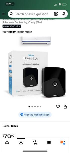 Cielo Breez Hu-xi-201 Eco Smart Ac Controller For Mini Split Window Portable Ac... Fast Ship