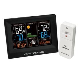Circrane Sh-ws-002bl Wireless Weather Station True Color Digital Thermometer Va-lcd Colo